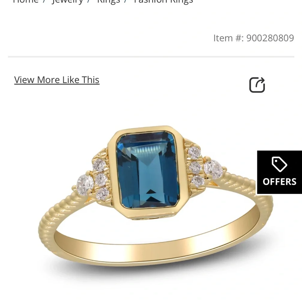 Jared’s London Blue Topaz Ring - Picture 4 of 9